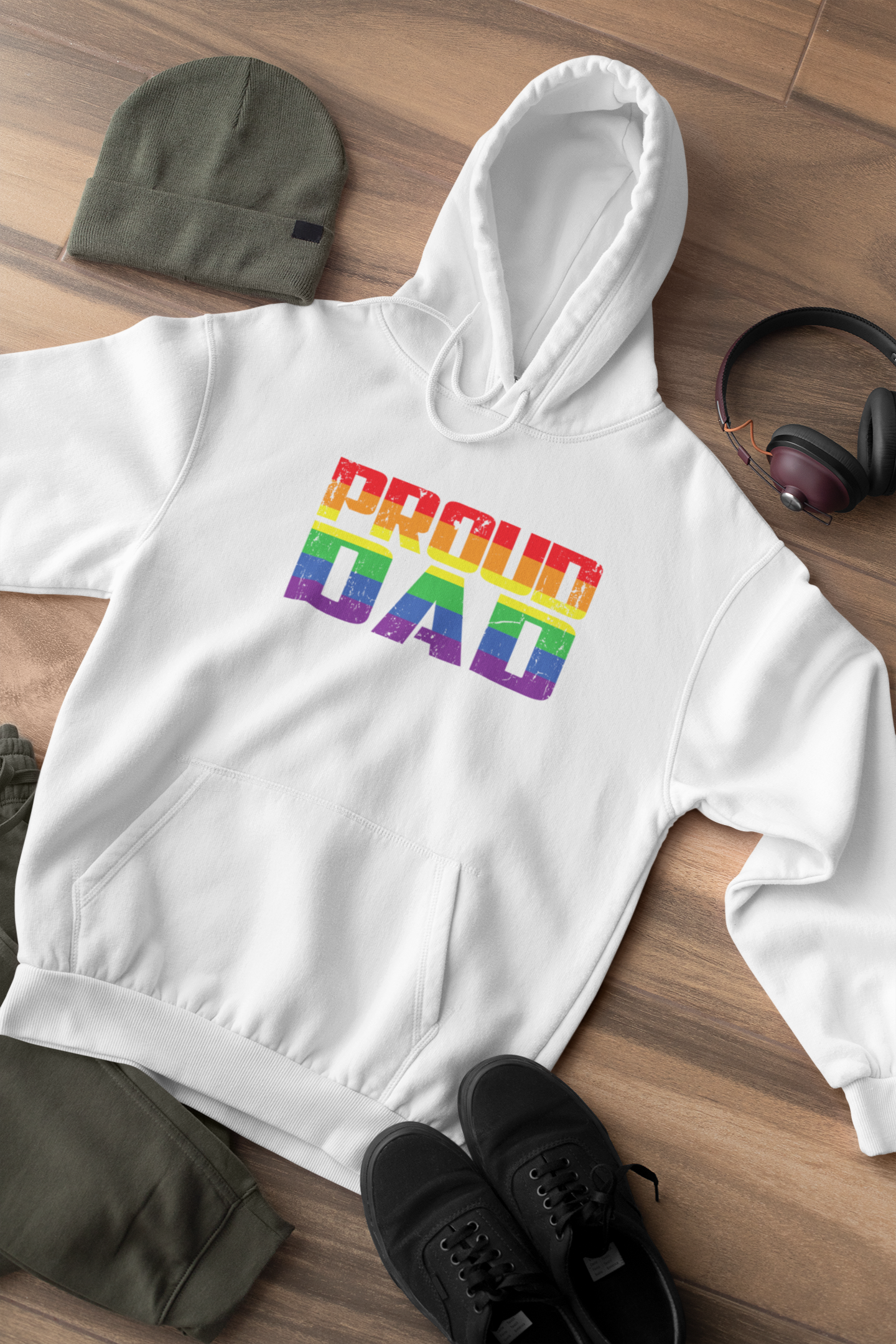 Shaka Brands | LGBTQ Pride Collection | Proud Dad LGBTQ Pride Hoodie