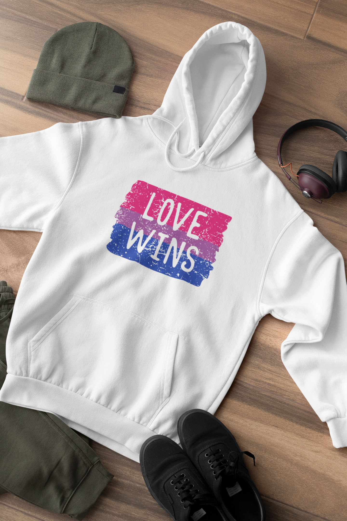 Shaka Brands | LGBTQ Pride Collection | White Love Wins LGBTQ hoodie