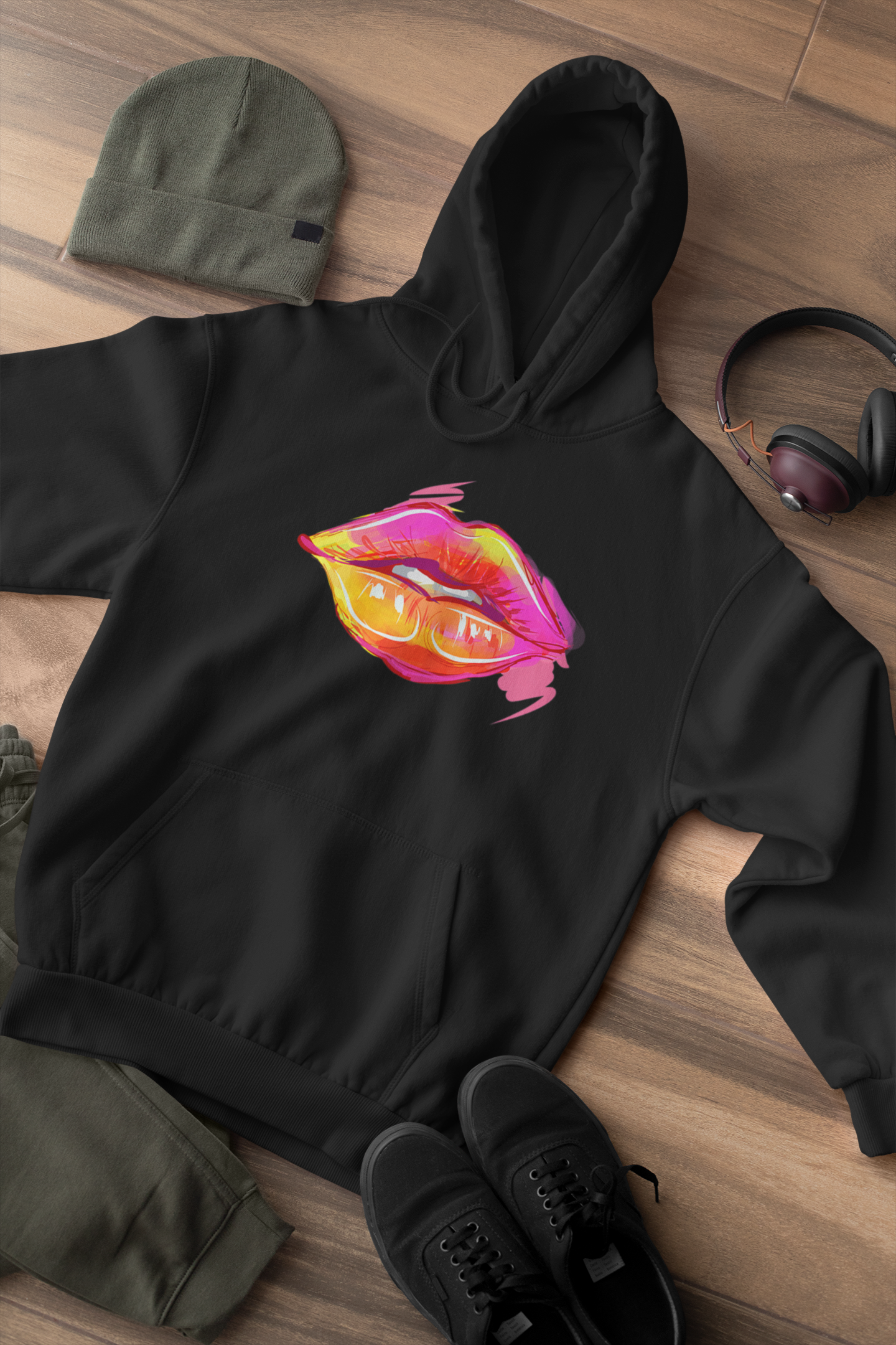 Shaka Brands | LGBTQ Pride Collection | Black LGBTQ Lips hoodie