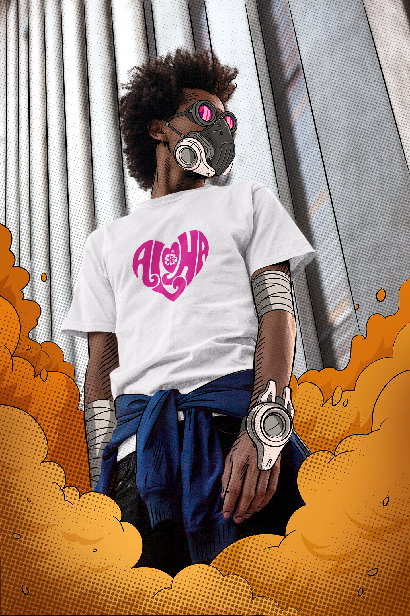Shaka Brands | Graphic Tee's | Aloha Heart Crew Neck T-Shirt