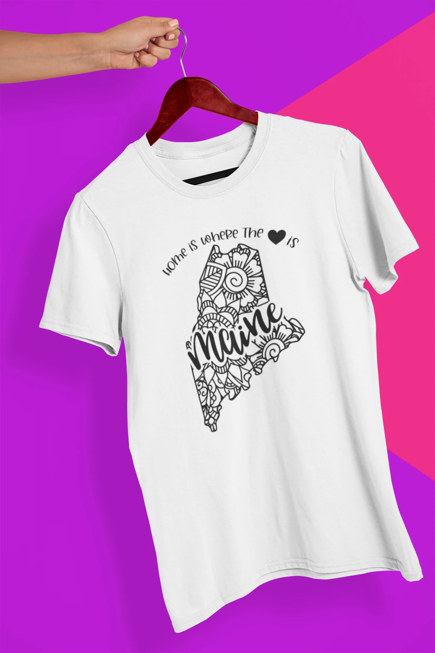 Shaka Brands | Graphic Tee's | Maine Mandala Crew Neck T-Shirt