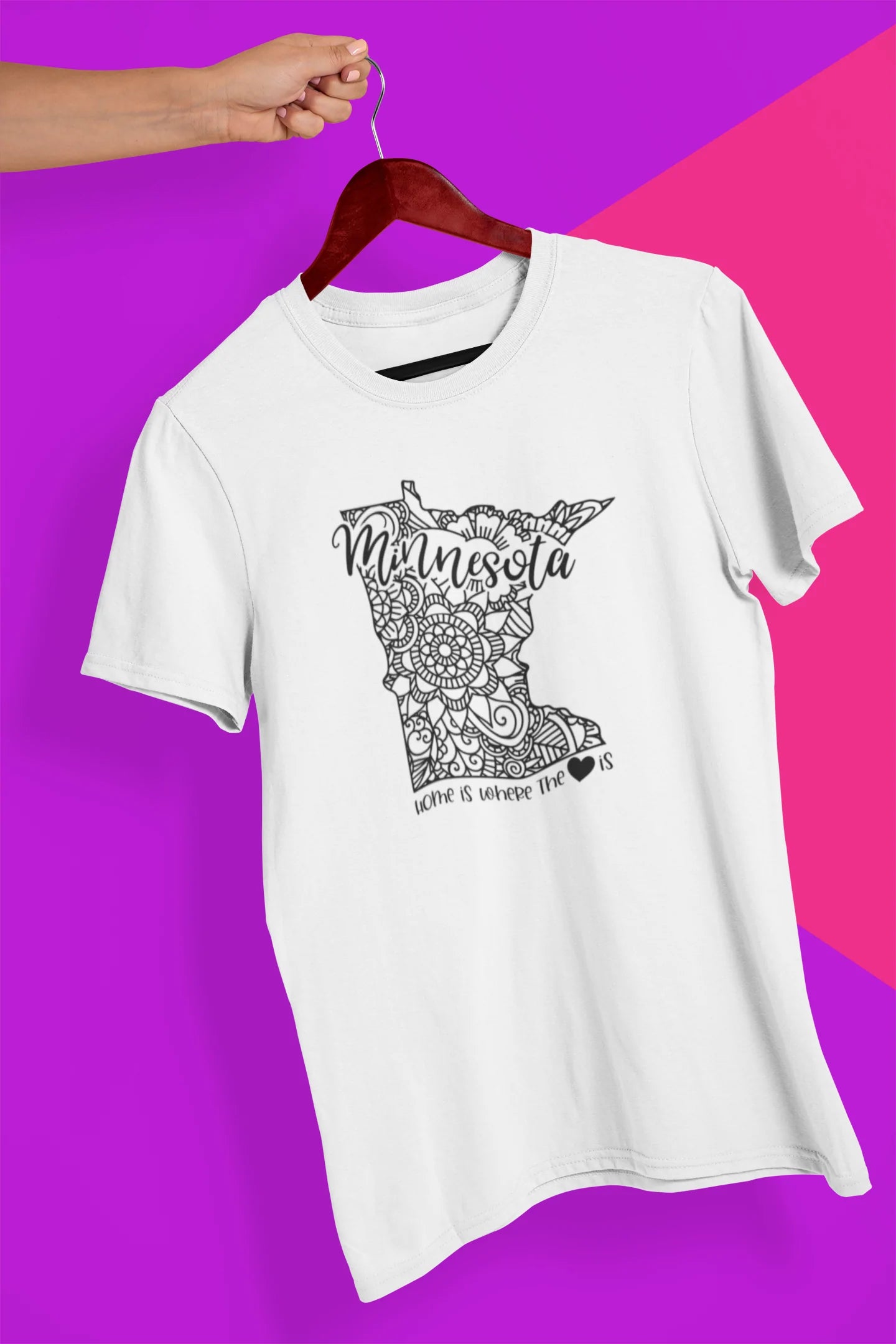 Shaka Brands | Graphic Tee's | Minnesota Mandala Crew Neck T-Shirt