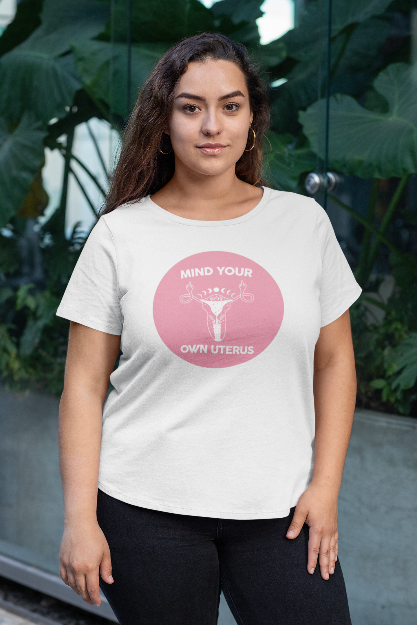 Shaka Brands | Graphic Tee's | Mind your own Uterus Crew neck T-Shirt