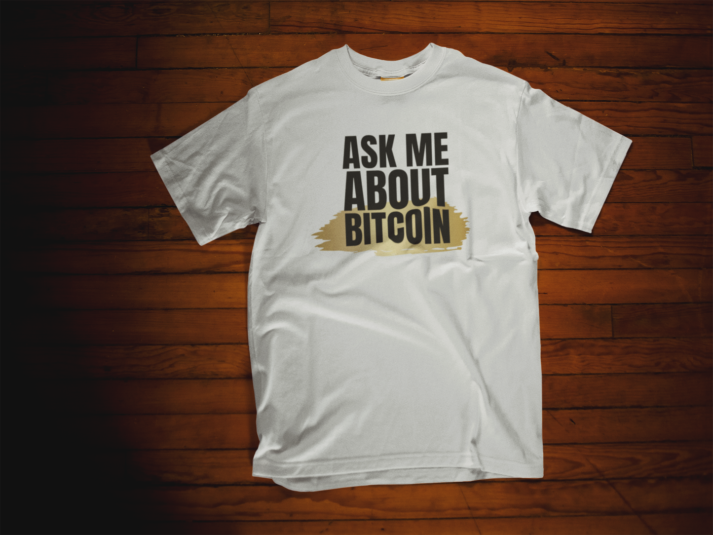 Shaka Brands | Graphic Tee's | Ask Me About Bitcoin? Crew Neck T-Shirt