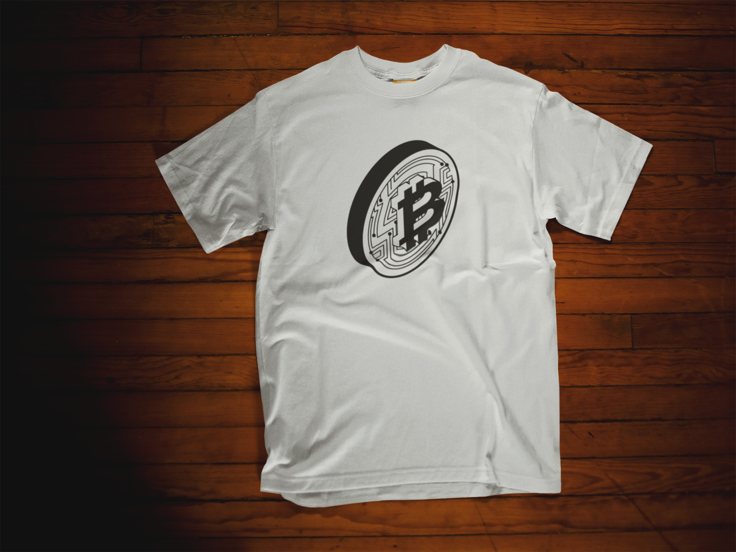 Shaka Brands | Graphic Tee's | Bitcoin 3D Crew Neck T-Shirt