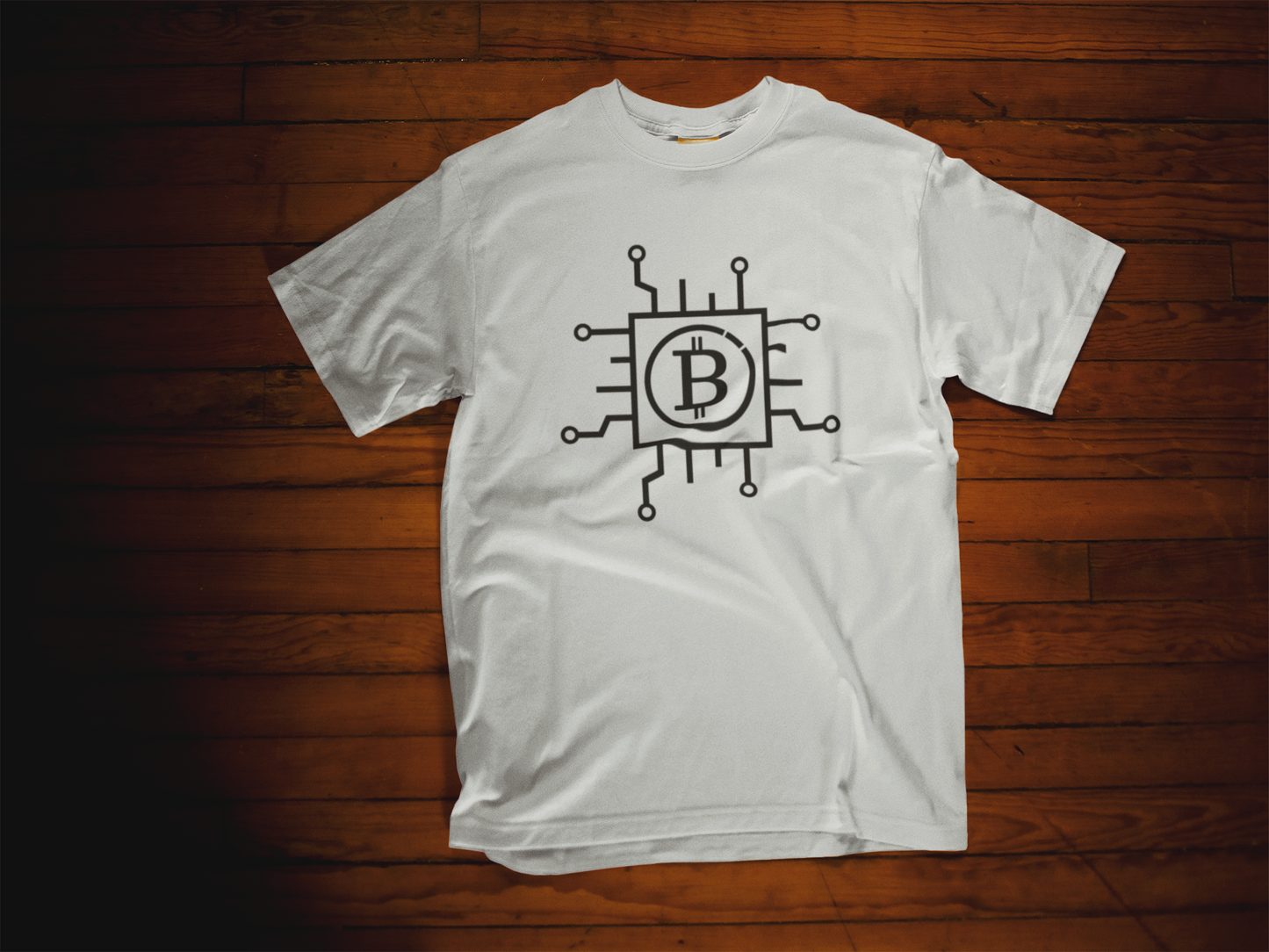 Shaka Brands | Graphic Tee's | Bitcoin chip Crew Neck T-Shirt