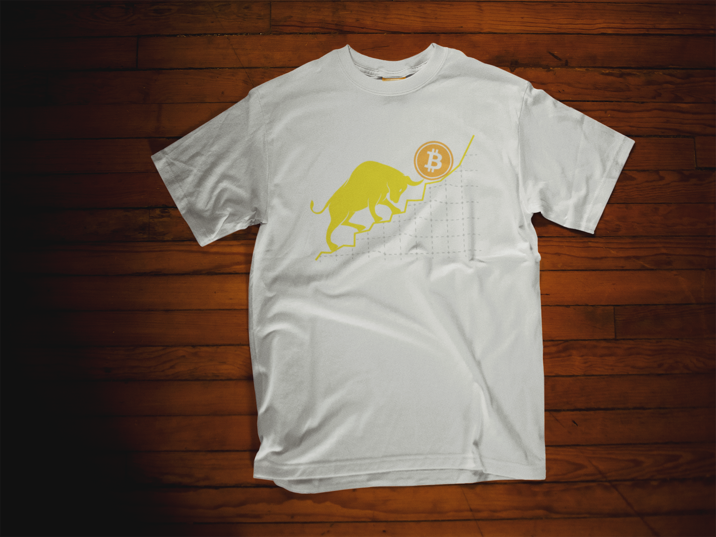 Shaka Brands | Graphic Tee's | Bitcoin Bull Crew Neck T-Shirt