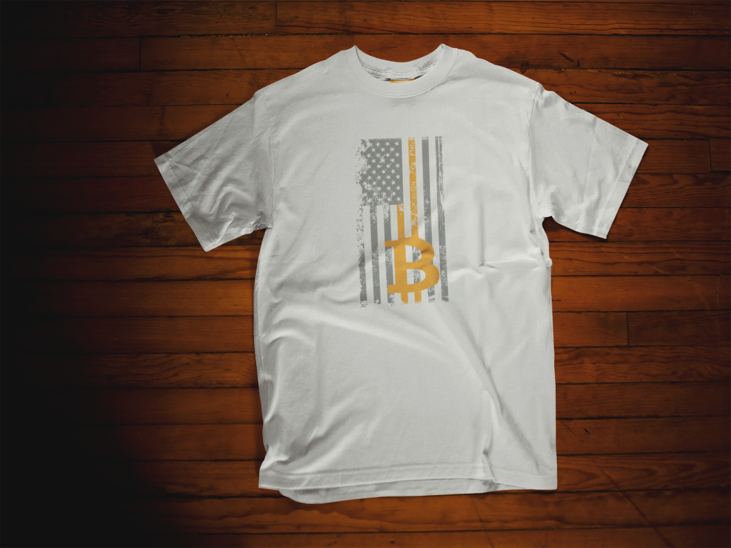 Shaka Brands | Graphic Tee's | Bitcoin Lives Matter Flag Crew Neck T-Shirt