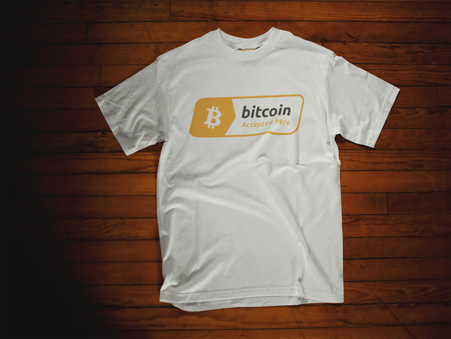 Shaka Brands | Graphic Tee's | Bitcoin Accepted Here Crew Neck T-Shirt