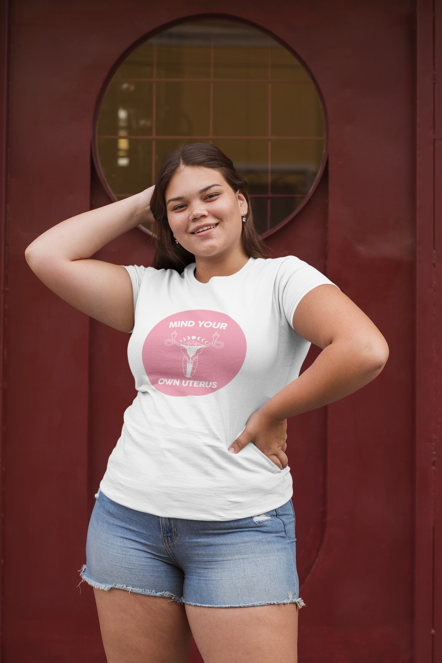Shaka Brands | Graphic Tee's | Mind your own Uterus Crew neck T-Shirt