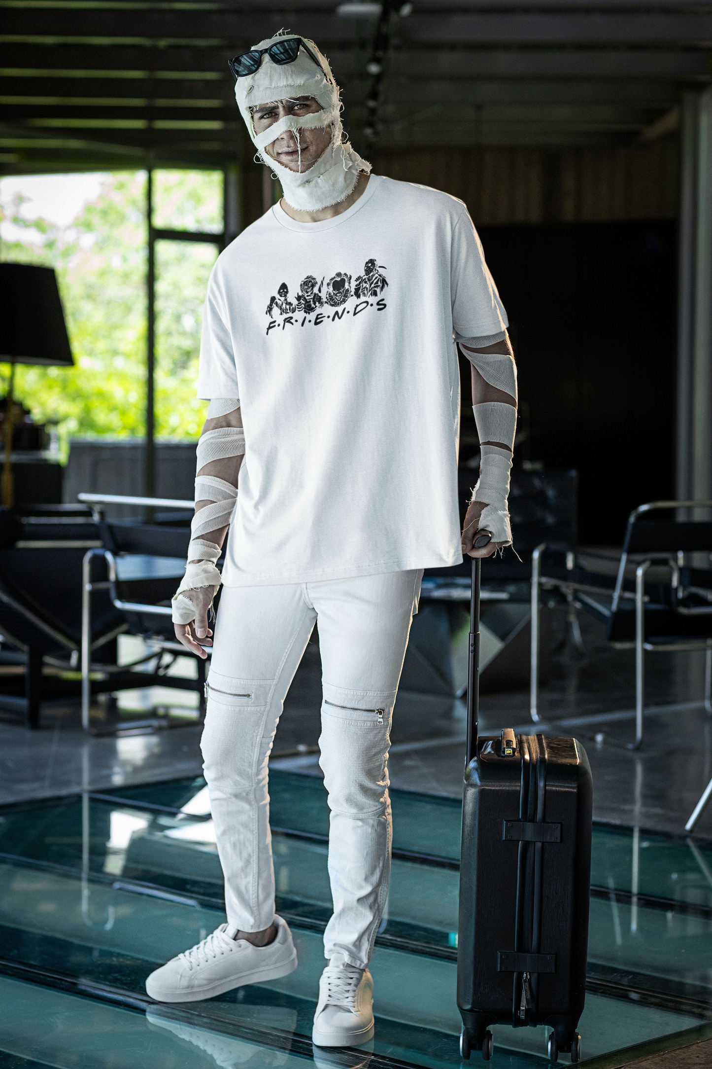 Shaka Brands | Graphic Tee's | Horror Movie Killers Friends Crew neck T-Shirt