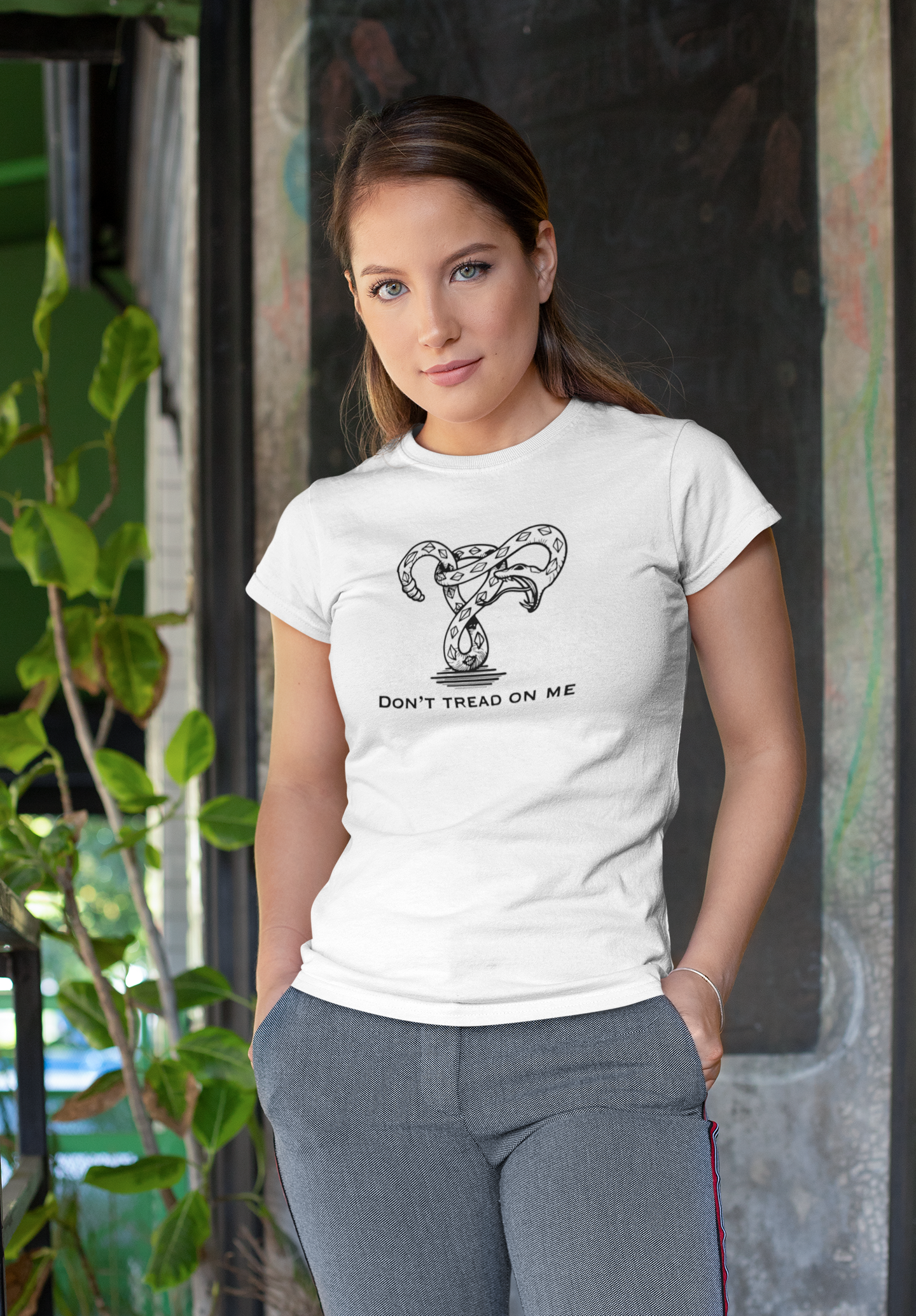 Shaka Brands | Graphic Tee's | Don't Tread on my Uterus Crew neck T-Shirt