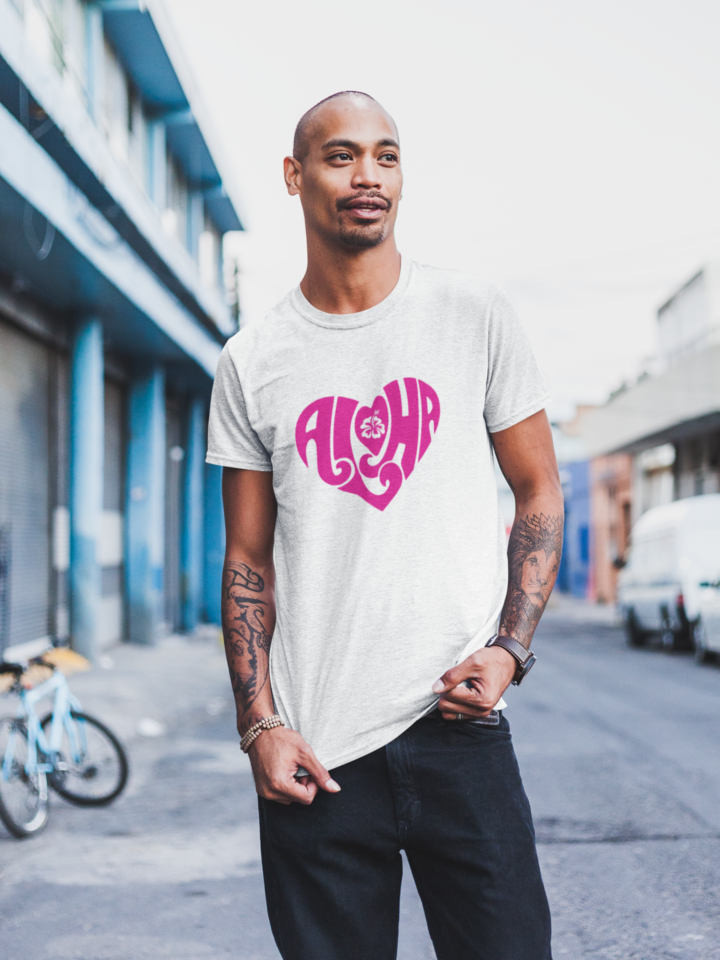 Shaka Brands | Graphic Tee's | Aloha Heart Crew Neck T-Shirt
