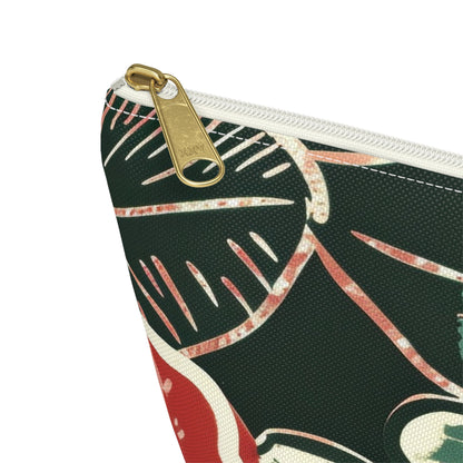 Tropical Print Accessory Pouch, Floral Makeup Bag, Travel Organizer, Gift for Her, Boho Style, Summer Vibe, Toiletry Bag