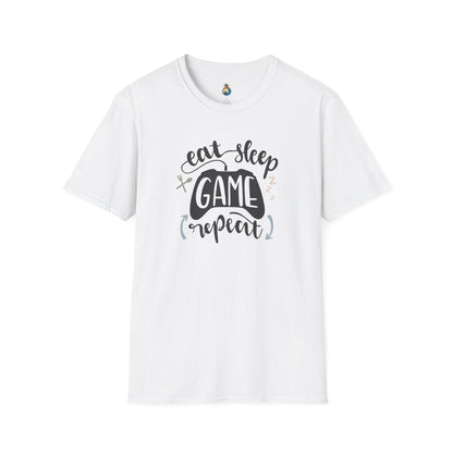 Gaming Lifestyle T-Shirt – Eat Sleep Game Repeat, Funny Gamer Gift, Casual Tee, Unisex Top, Video Game Apparel