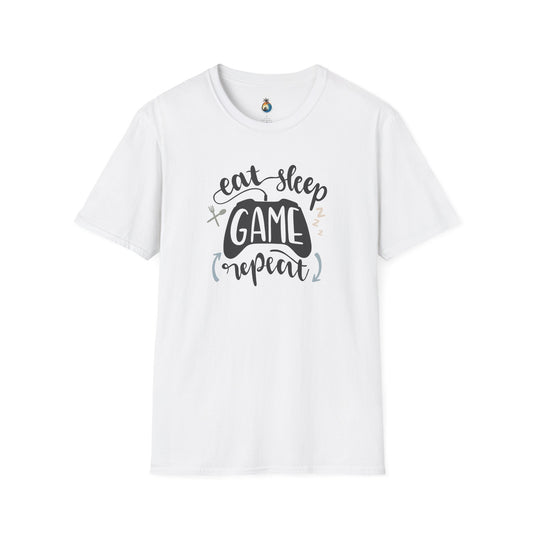 Gaming Lifestyle T-Shirt – Eat Sleep Game Repeat, Funny Gamer Gift, Casual Tee, Unisex Top, Video Game Apparel