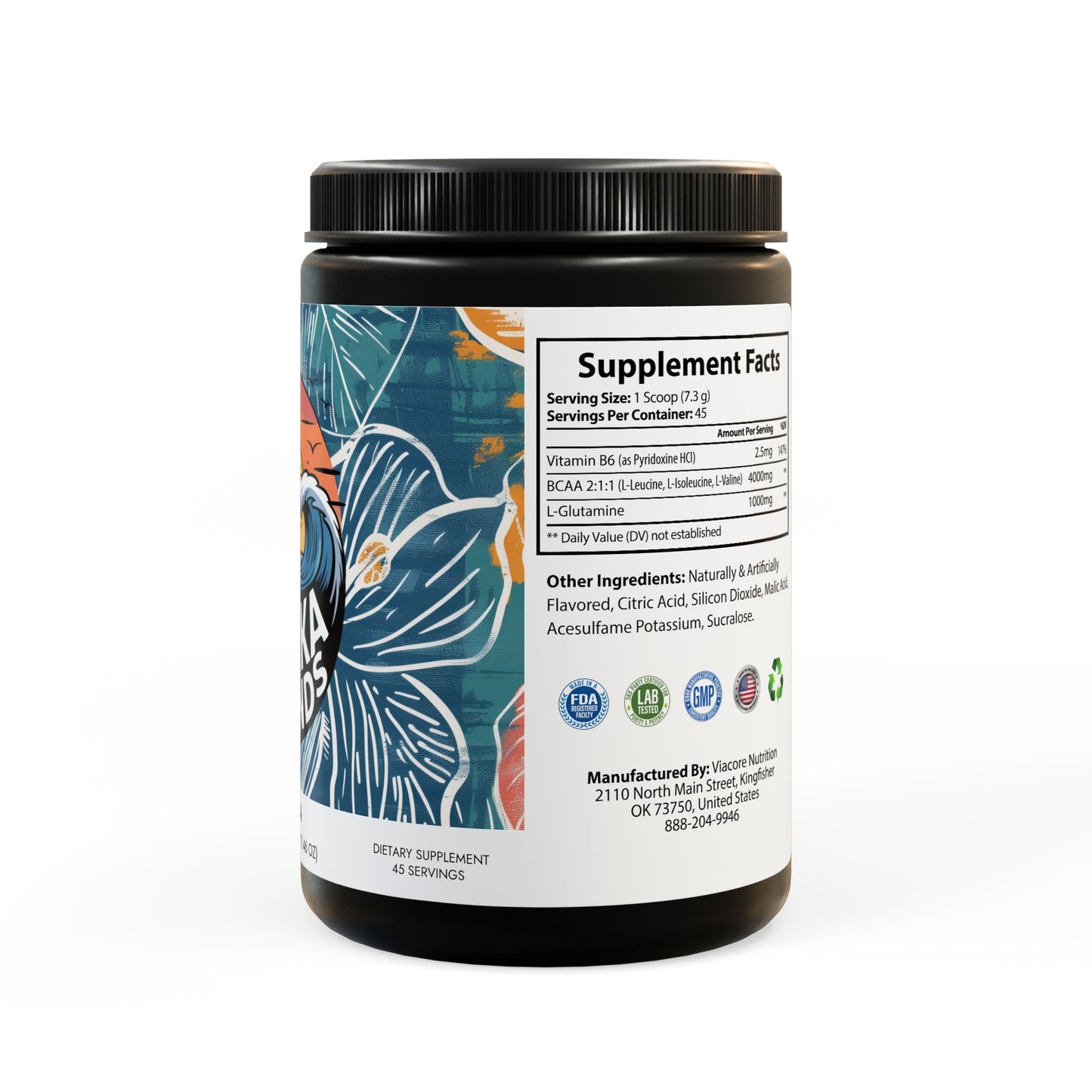 BCAA Supplement, Watermelon (325g, 11.46oz, 45 servings)