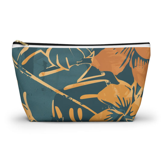 Tropical Floral Accessory Pouch, Makeup Bag, Toiletry Organizer, Clutch Purse, Summer Gift, Travel Essentials