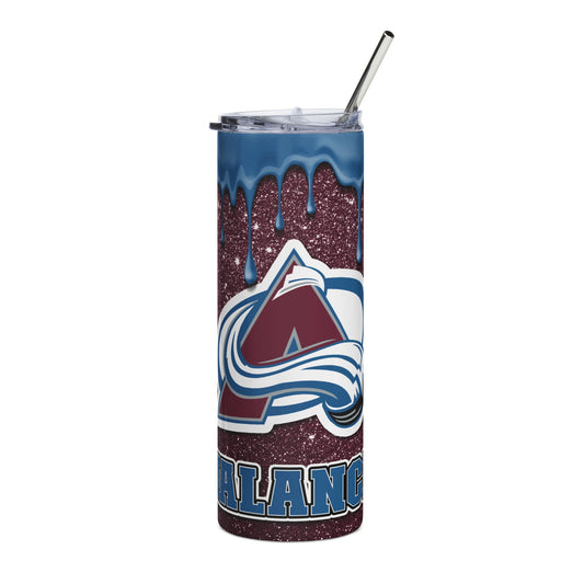 Glittery Stainless Steel Tumbler, 20oz - Perfect for Sports Fans, Gifts, Travel, Ice Cold Drinks, and More!