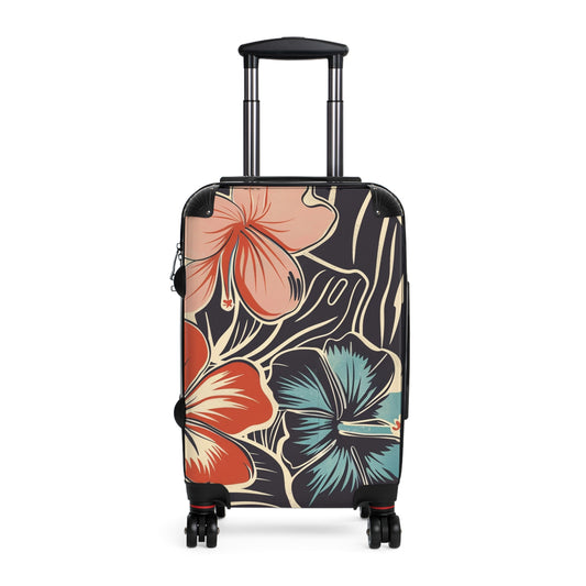 Hibiscus Floral Suitcase, Luggage for Travel, Beach Vacation, Perfect Gift for Travelers, Summer Adventure, Tropical Getaway