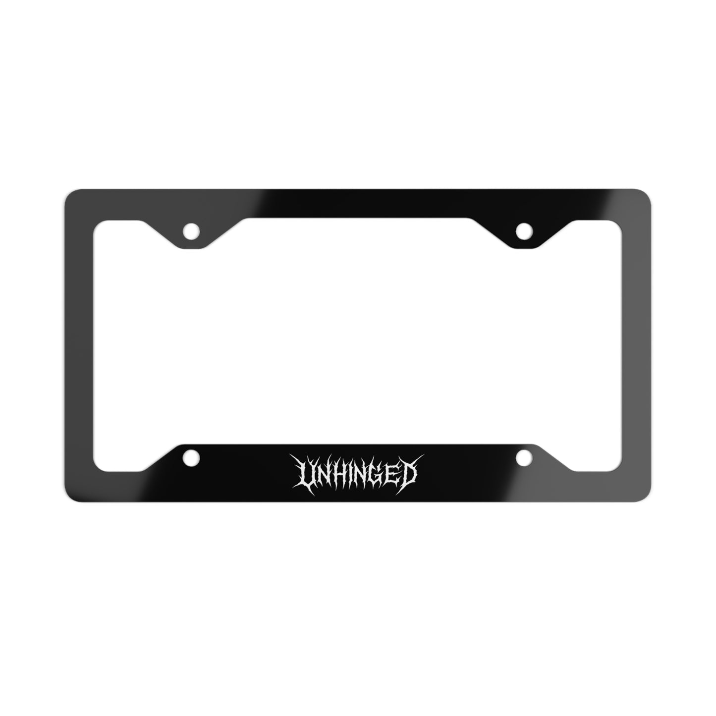 Unhinged Metal License Plate Frame