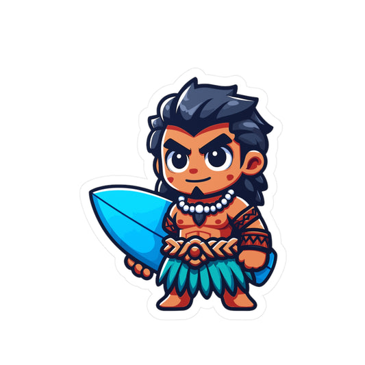 Cute Surfing Character Vinyl Decal