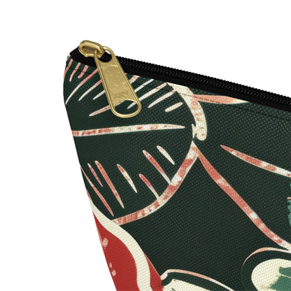 Tropical Print Accessory Pouch, Floral Makeup Bag, Travel Organizer, Gift for Her, Boho Style, Summer Vibe, Toiletry Bag