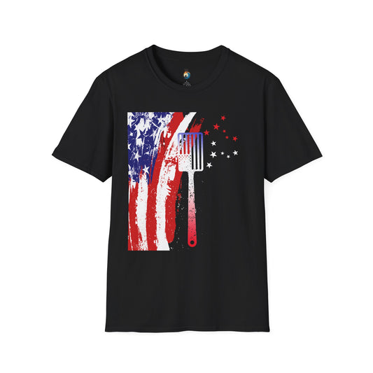 Patriotic BBQ T-Shirt - Perfect for Grilling, Independence Day, Summer Parties, Cookouts, Foodie Gifts