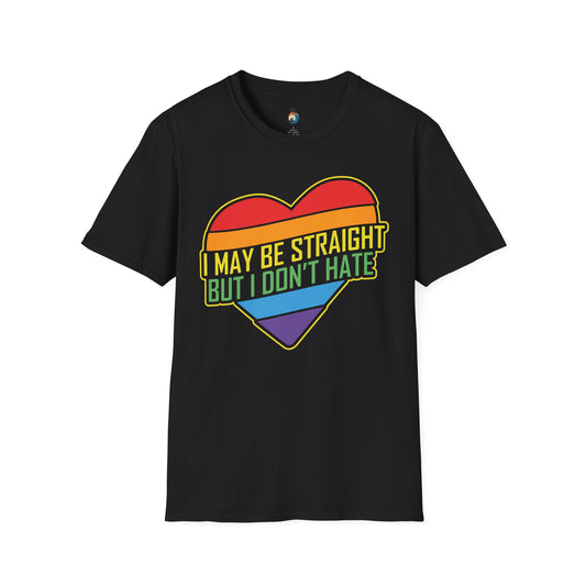 Pride Message Unisex T-Shirt - LGBTQ+ Apparel, Rainbow Heart Tee, Casual Pride Wear, Gift for Allies, Summer Style