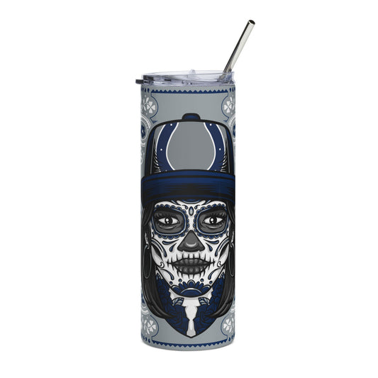 Colts Sugar Skull 20 oz Tumbler – Sublimated, Double-Walled