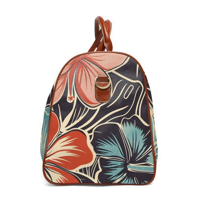 Waterproof Travel Bag - Floral Weekender, Vacation Duffle, Beach Ready Tote, Adventurer’s Carryall, Summer Getaway Essentials
