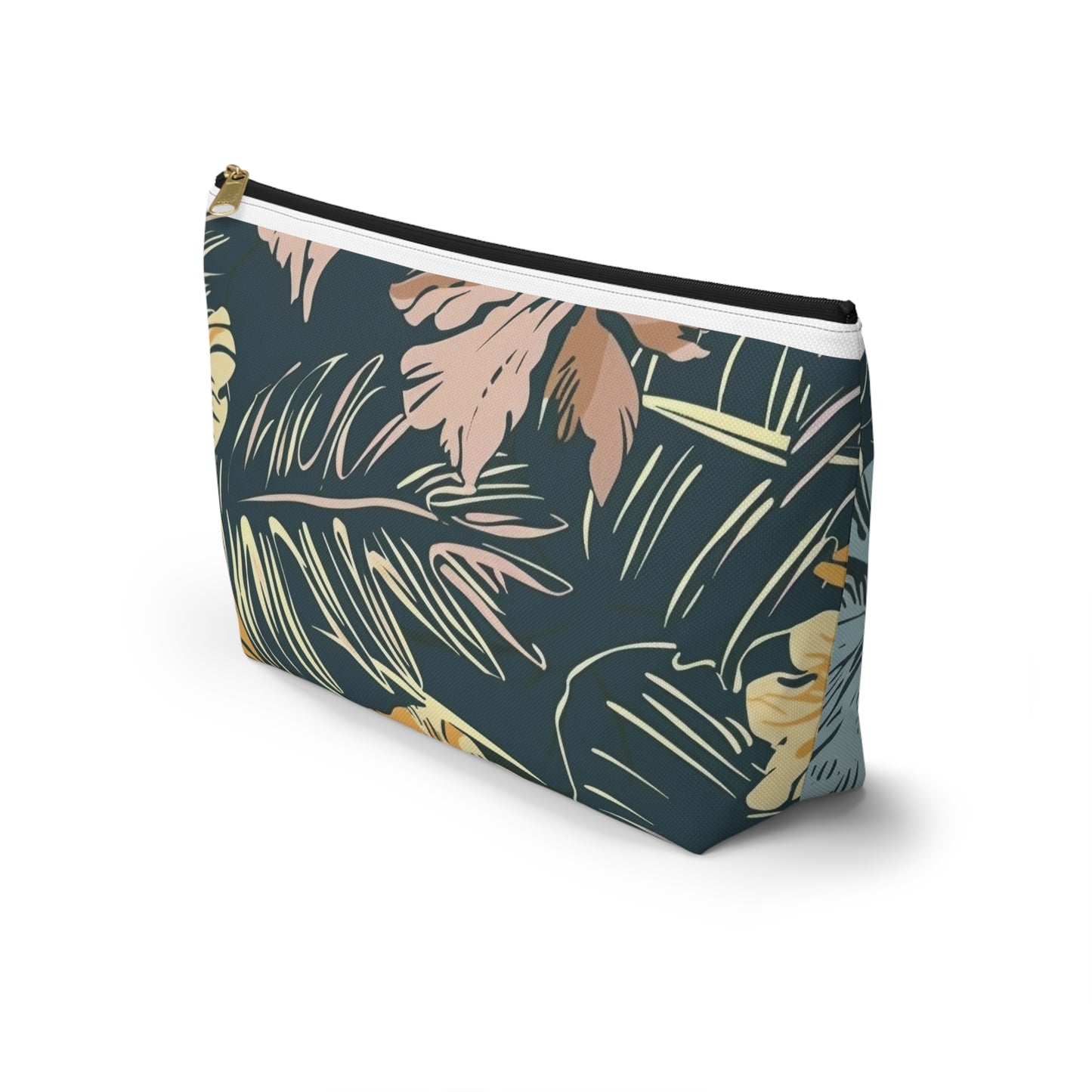 Tropical Floral Accessory Pouch, Makeup Bag, Travel Organizer, Gift for Her, Floral Print, Summer Vibes, Zip Pouch