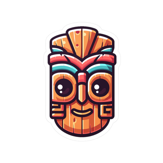 Tiki Mask Vinyl Decals - Fun and Colorful Stickers for Home Decor and Personalization