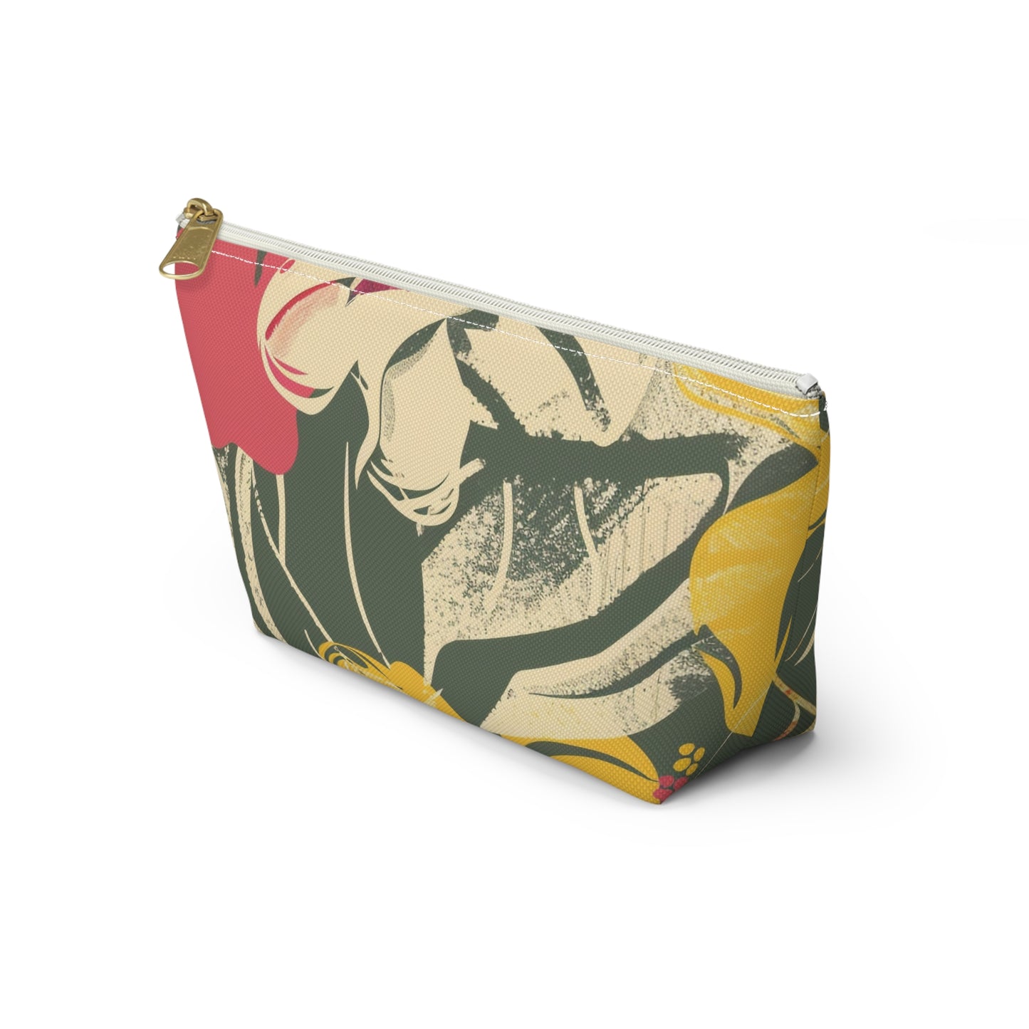 Floral Accessory Pouch, Tropical Makeup Bag, Travel Organizer, Gift for Her, Beach Purse, Cute Cosmetic Case