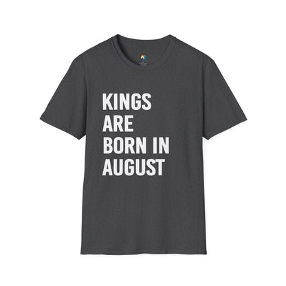 Kings Are Born In August T-Shirt, Unisex Softstyle Tee