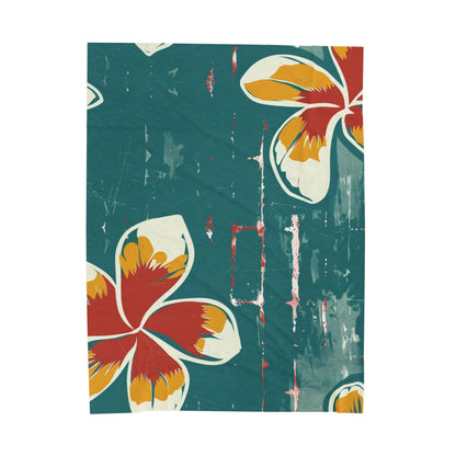 Tropical Floral Plush Blanket - Cozy Home Decor, Great Gift for Birthdays, Weddings, Holidays, Relaxing Evenings, Kids' Rooms