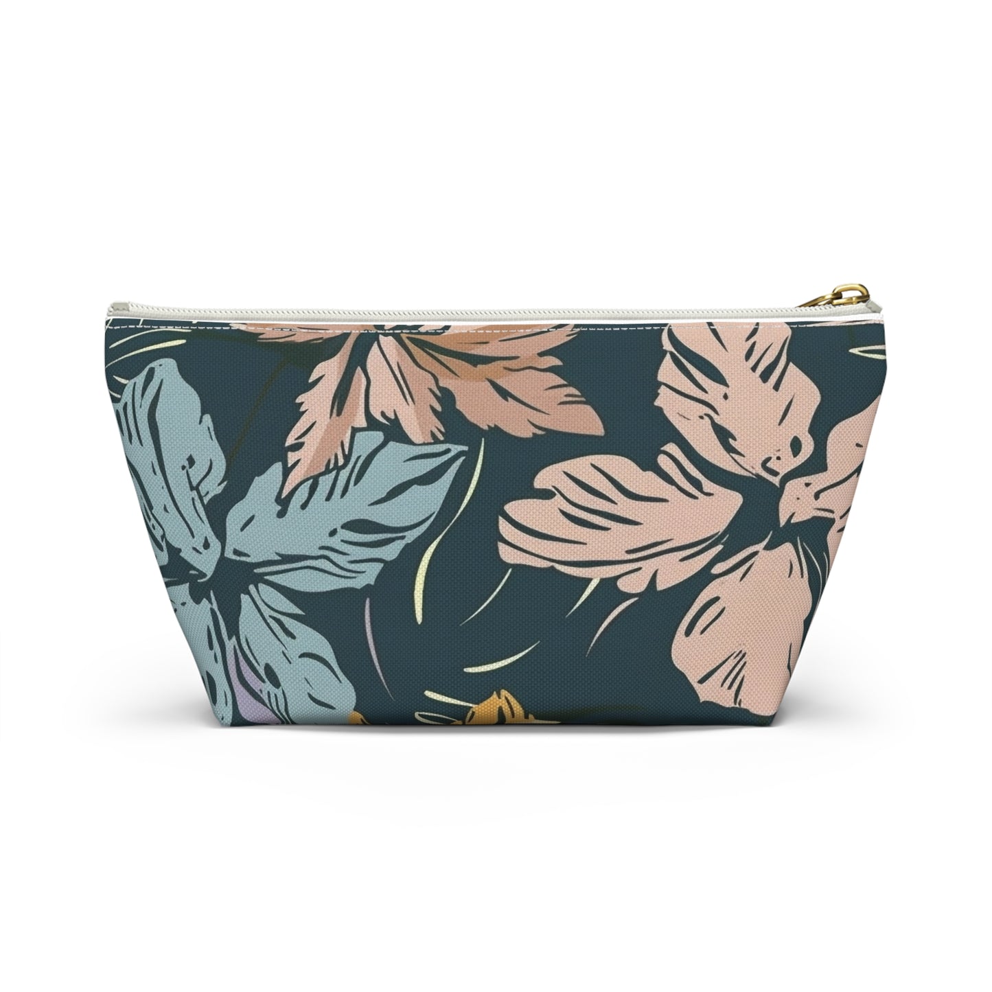 Tropical Floral Accessory Pouch, Makeup Bag, Travel Organizer, Gift for Her, Floral Print, Summer Vibes, Zip Pouch
