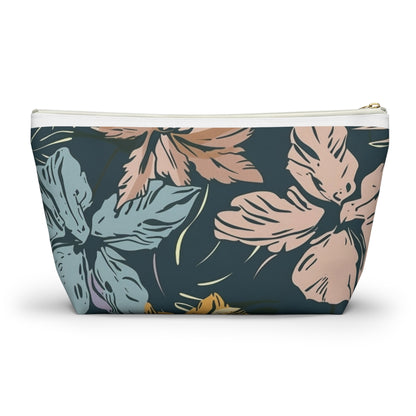 Tropical Floral Accessory Pouch, Makeup Bag, Travel Organizer, Gift for Her, Floral Print, Summer Vibes, Zip Pouch