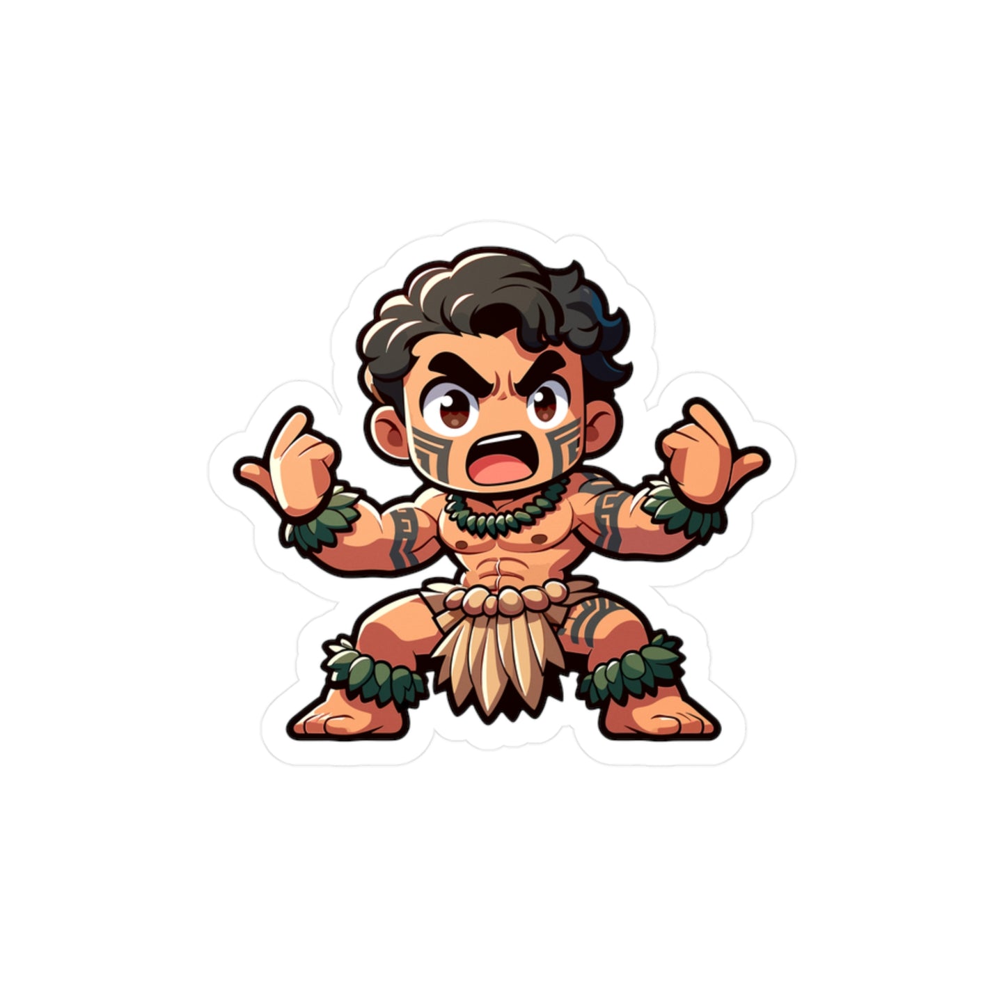 Fun Polynesian Character Vinyl Decals - Perfect for Personalizing Laptops and Water Bottles
