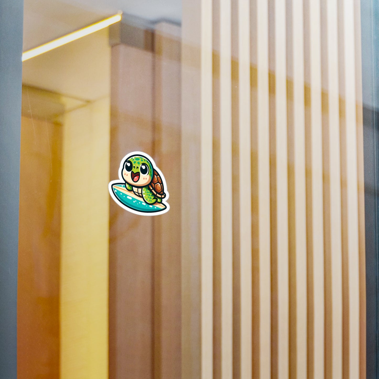 Cute Surfing Turtle Vinyl Decal