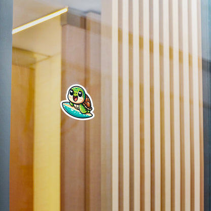 Cute Surfing Turtle Vinyl Decal