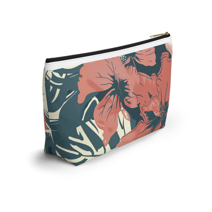 Tropical Floral Accessory Pouch | Makeup Bag, Travel Organizer, Toiletry Case, Gift Idea, Summer Essentials