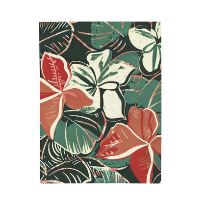 Tropical Floral Plush Blanket - Cozy Home Decor, Great Gift for Birthdays, Weddings, Holidays, Relaxing Evenings, Kids' Rooms