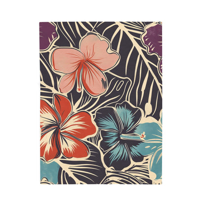 Tropical Floral Plush Blanket - Cozy Home Decor, Great Gift for Birthdays, Weddings, Holidays, Relaxing Evenings, Kids' Rooms