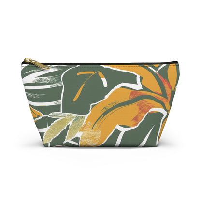 Tropical Accessory Pouch, Eco-Friendly Makeup Bag, Travel Organizer, Floral Storage Case, Gift for Her, Functional Purse