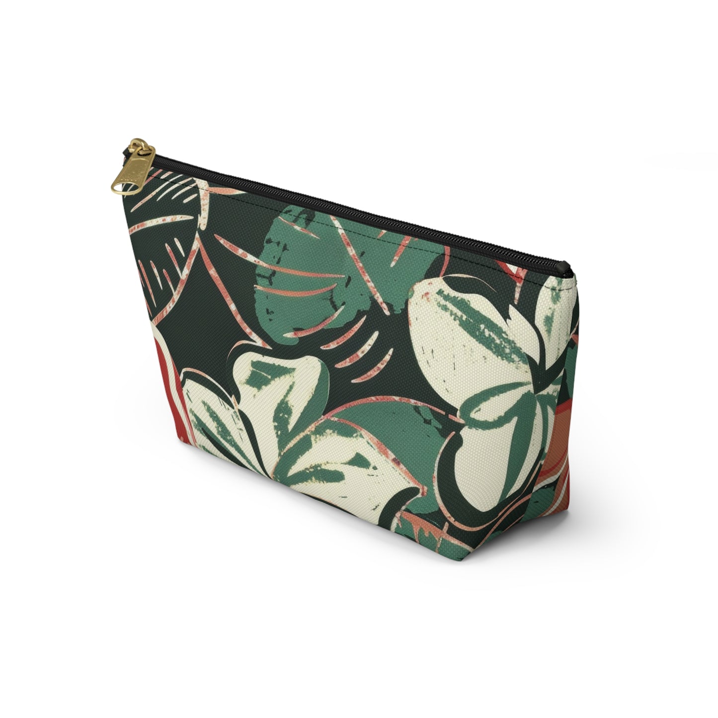 Tropical Print Accessory Pouch, Floral Makeup Bag, Travel Organizer, Gift for Her, Boho Style, Summer Vibe, Toiletry Bag