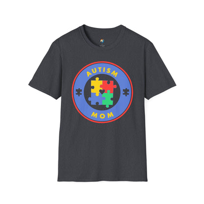 Autism Mom Puzzle T-Shirt, Support Autism Awareness Tee, Gift for Moms, Everyday Casual Wear, Special Occasion Apparel
