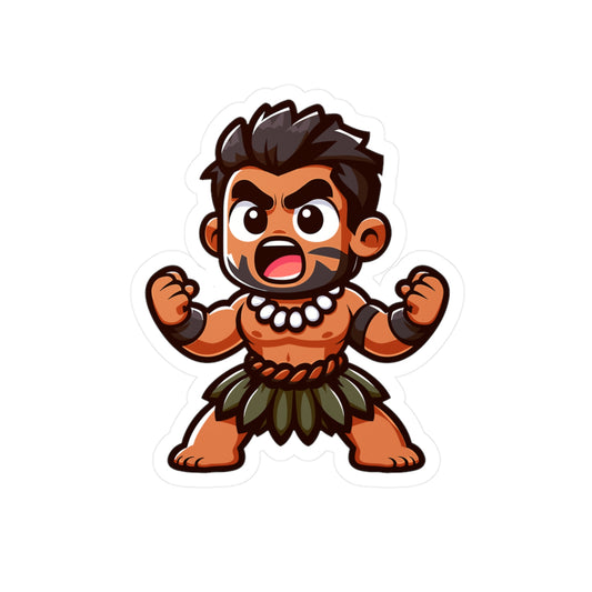 Playful Warrior Vinyl Decal - Fun Cartoon Design for Home Decor & Gifting