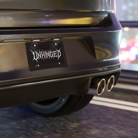 Unhinged Vanity Plate