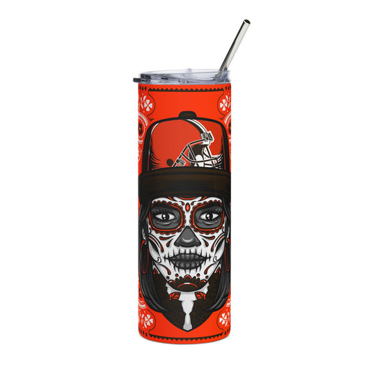 Browns Sugar Skull 20 oz Tumbler – Sublimated, Double-Walled